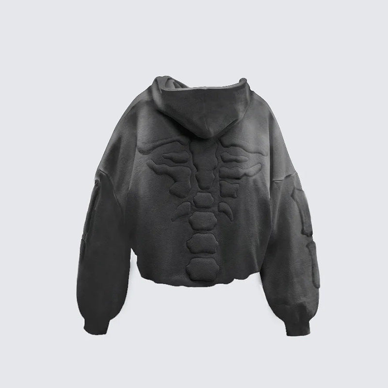 【25s Jul.】Skeleton 3D Embroidered Hoodie