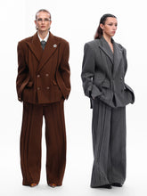【25s Dec.】Haute Couture Tailored Wool Suit Jacket/ Trousers