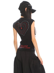 【25s Jun.】Crew Neck Stretch Knit Printed Letter Slim-Fit T-Shirt