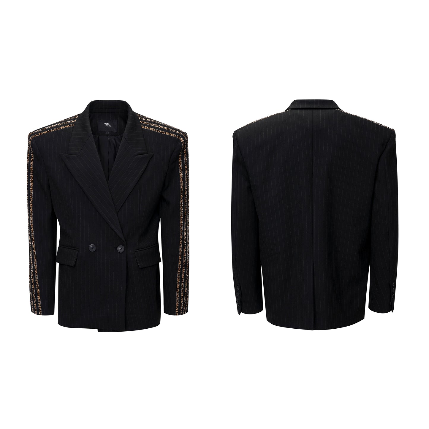 Vertical Striped Double-breasted Elegant Suit