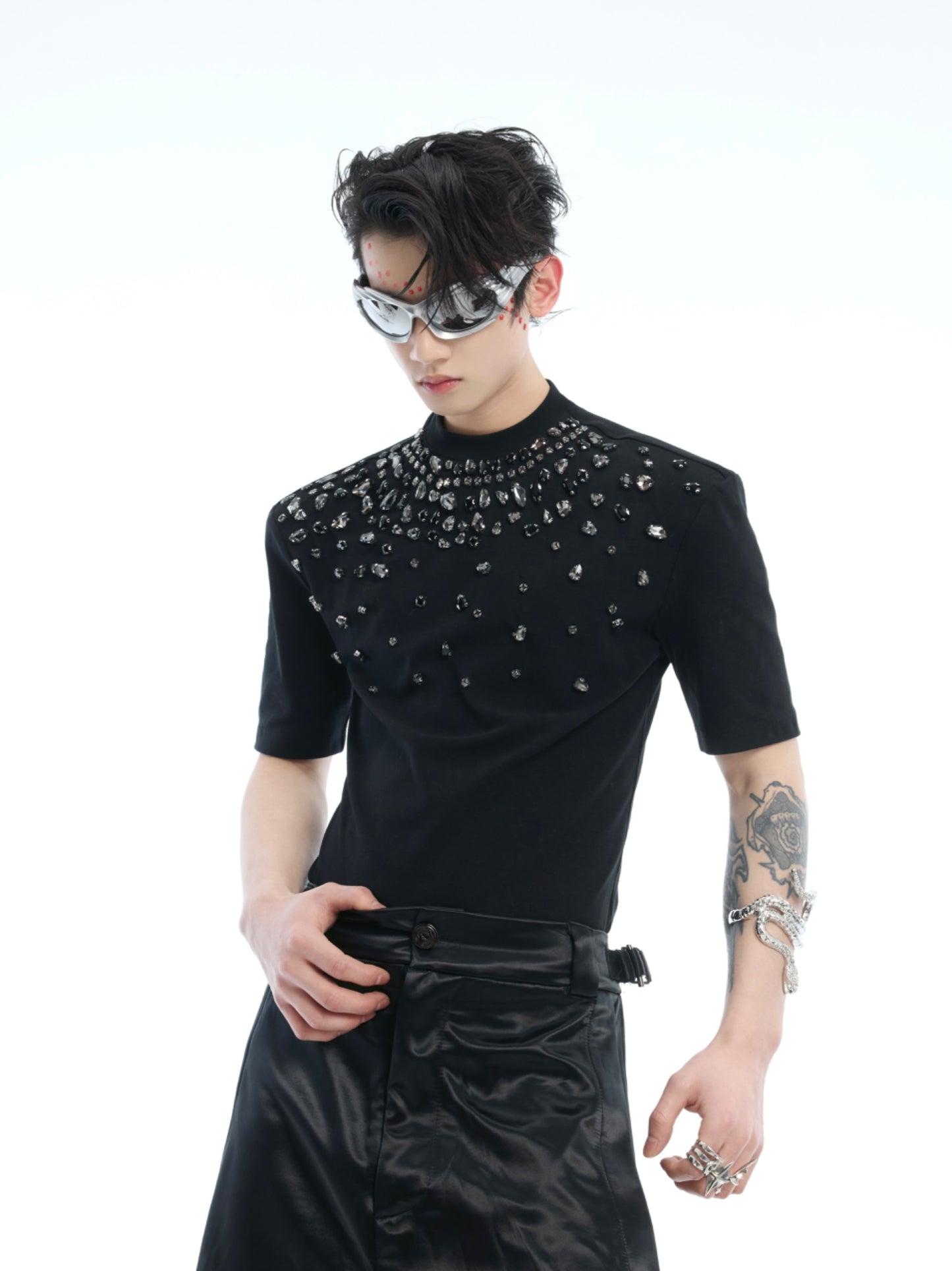 【25s Apr.】Diamond Crewneck Fitted T-Shirt