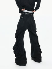 【26s Jan.】Deconstructed Vintage Curved Straight Denim Pants