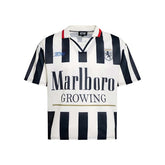 Vintage Letter Stripe Polo Jersey