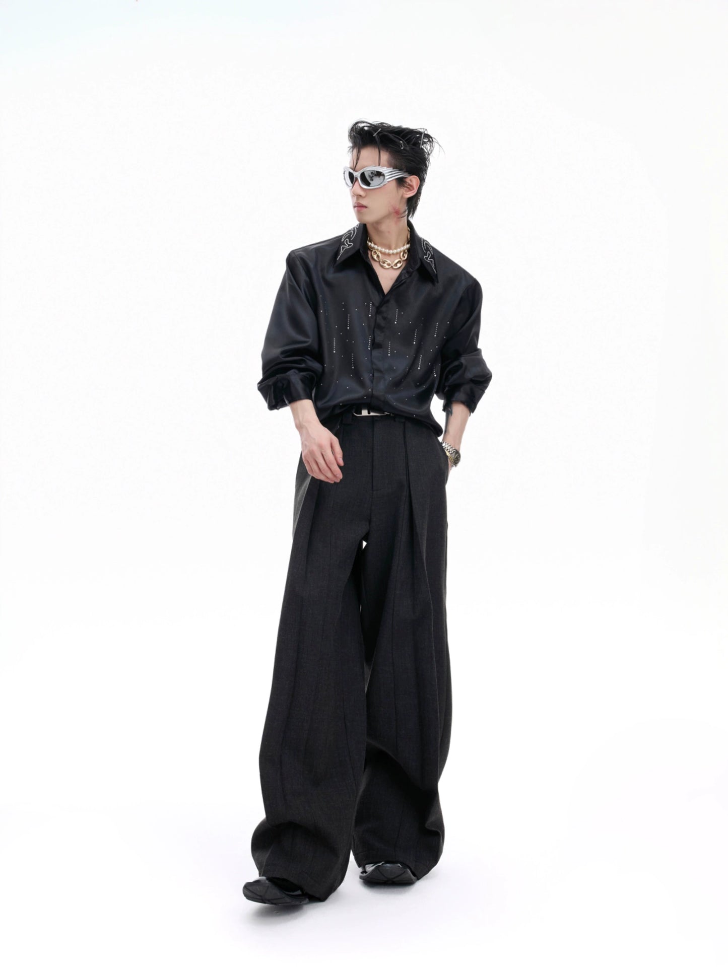 【25s Aug.】Deconstructed Pleated Relaxed-Fit Trousers
