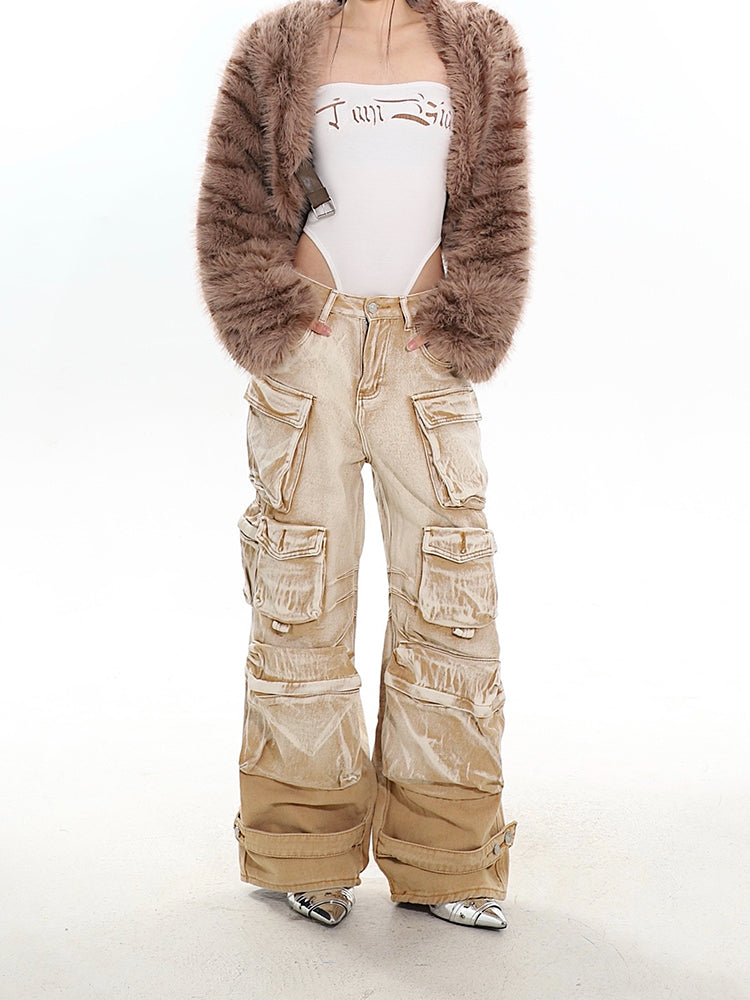 【23s December.】Washed Distressed Gradient Cargo Pants ArtsKoreanMan