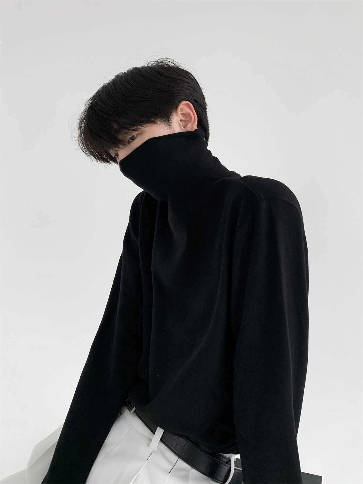 【25s Jul.】Simple High Collar Soft Bottoming Shirt