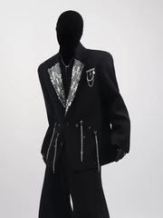 【26s Mar.】Sequin Tweed Chain Blazer