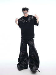 【25s Apr.】3D Spine Embroidered Oversized T-Shirt