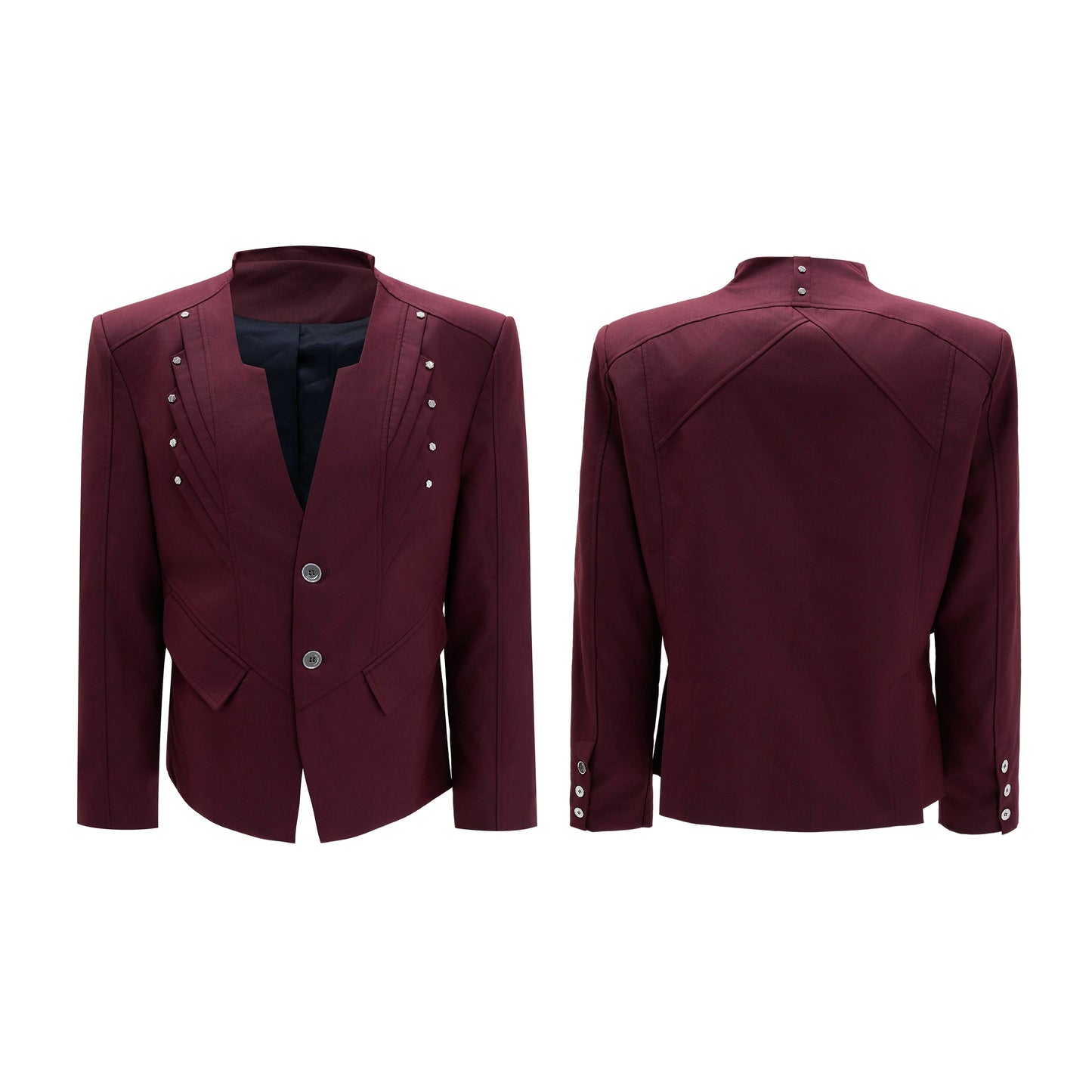 【25s Nov.】Wool Blend Tailored V-neck Suit / Trousers