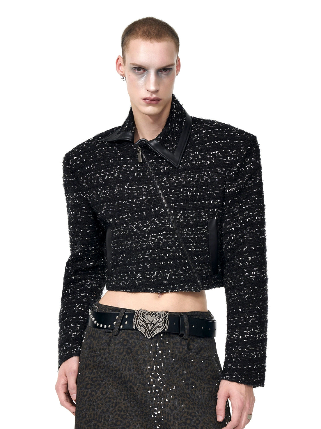 【25s Sep.】Chanel-style Oblique Zipper Short Jacket