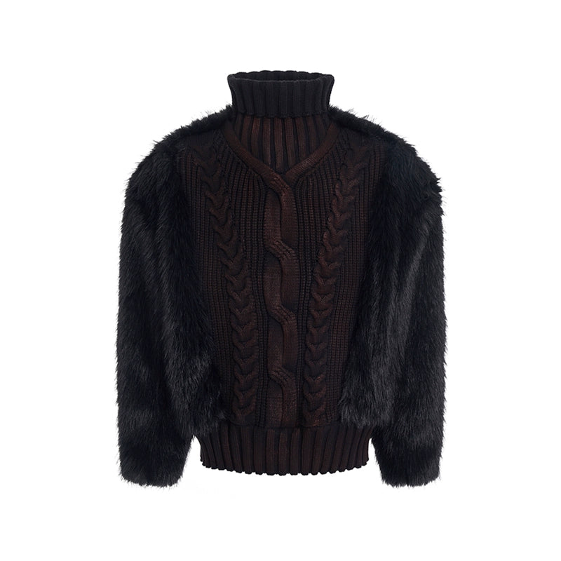【24s Dec.】Fur Collar Knit Sweater ArtsKoreanMan
