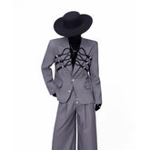 Napoleon Braided Jacket + Wide-Leg Trousers