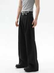 【26s Jan.】Sculpted A-Line Double-Pleat Curved Suit Trousers