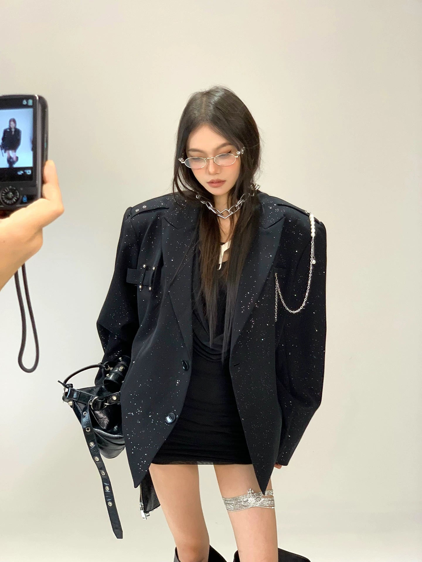 【25s Sep.】Light Luxury Starry Sky Glitter Suit Jacket