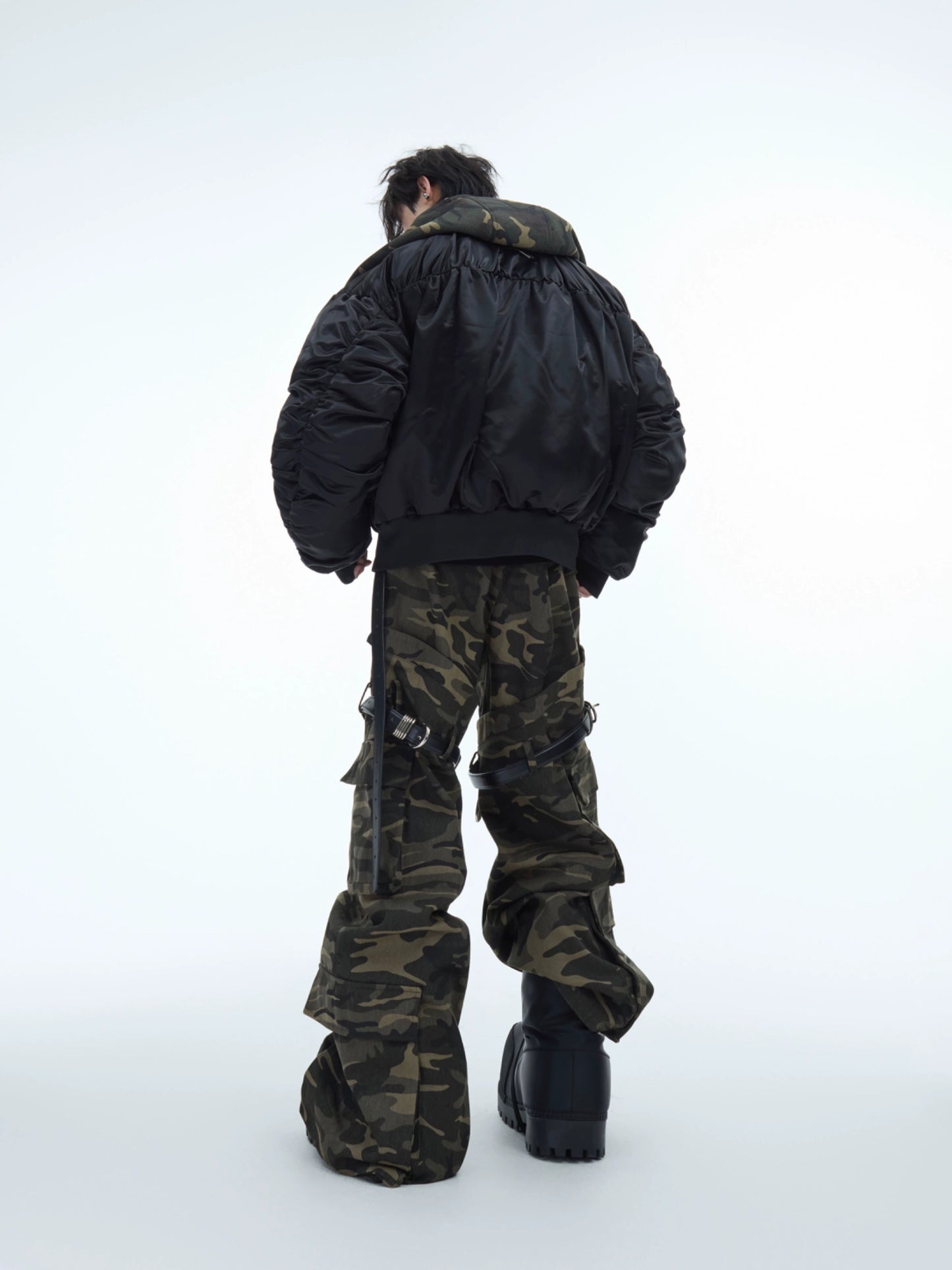 【24s Dec.】Small Belt Design Camouflage Overalls ArtsKoreanMan