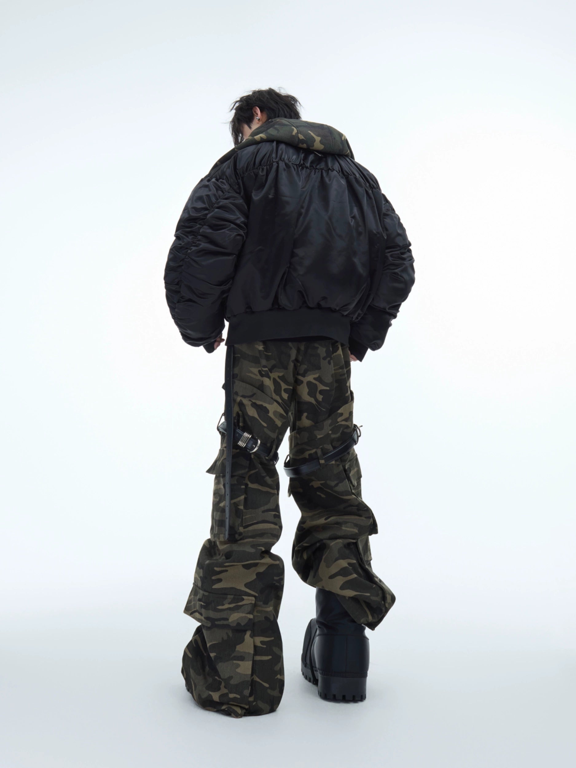 【24s Dec.】Small Belt Design Camouflage Overalls ArtsKoreanMan