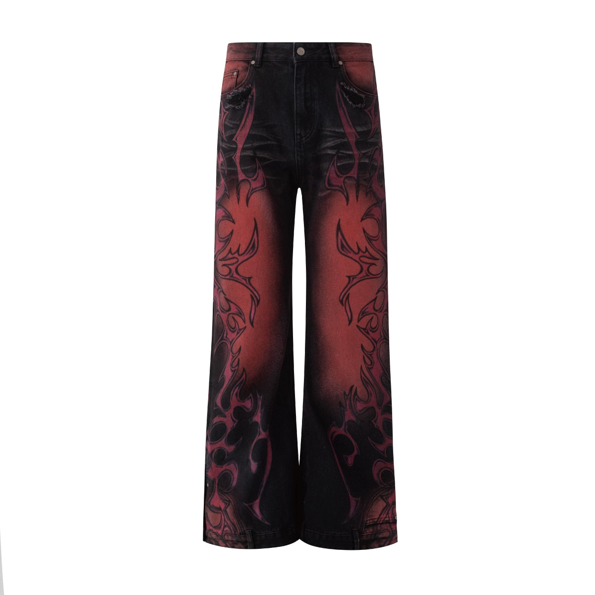 【25s Jul.】Flame Gradient Straight Jeans