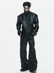 【26s Mar.】Carbon-Boned Royal Buckle Leather Jacket
