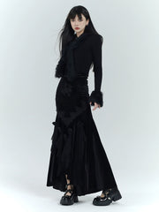 【25s Jul.】Gothic Velvet Fishtail Skirt