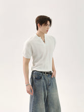 【25s Jun.】Solid Knit V-Neck Relaxed T-Shirt