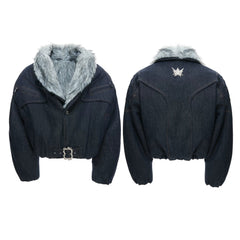 【26s Feb.】Heavyweight Raw Denim Eagle Sherpa-Lined Jacket