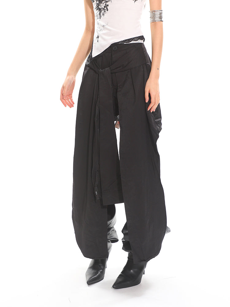 【25s Apr.】Temperament Suit Tie Irregular Skirt