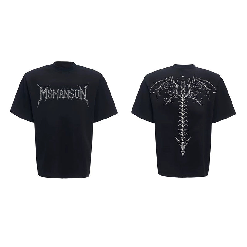 【25s Jul.】Dragon Backbone Graphic Oversized Drop Shoulder Tee