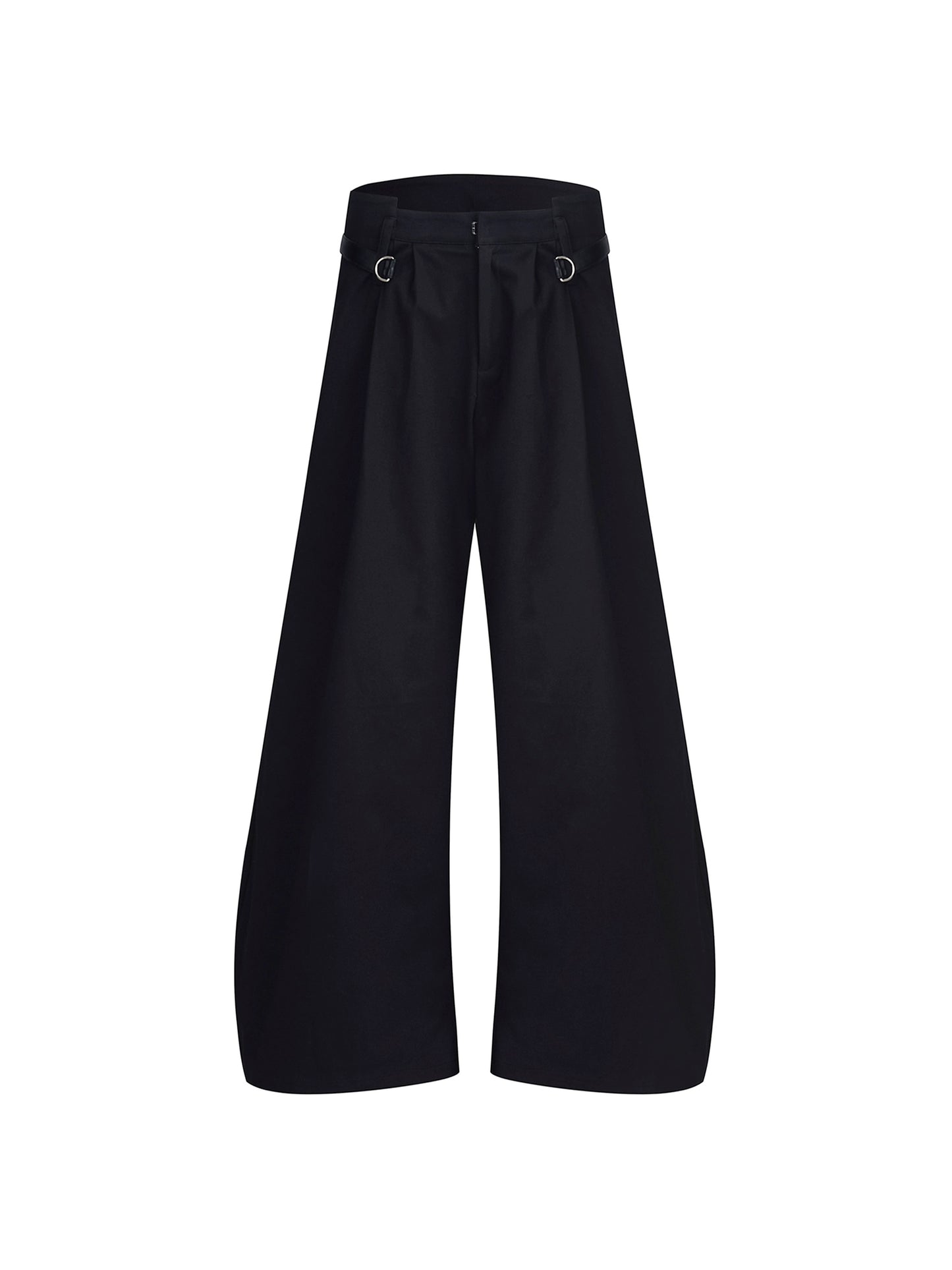 【25s Sep.】Red Wide-Leg Pants with Curved Blade Cut