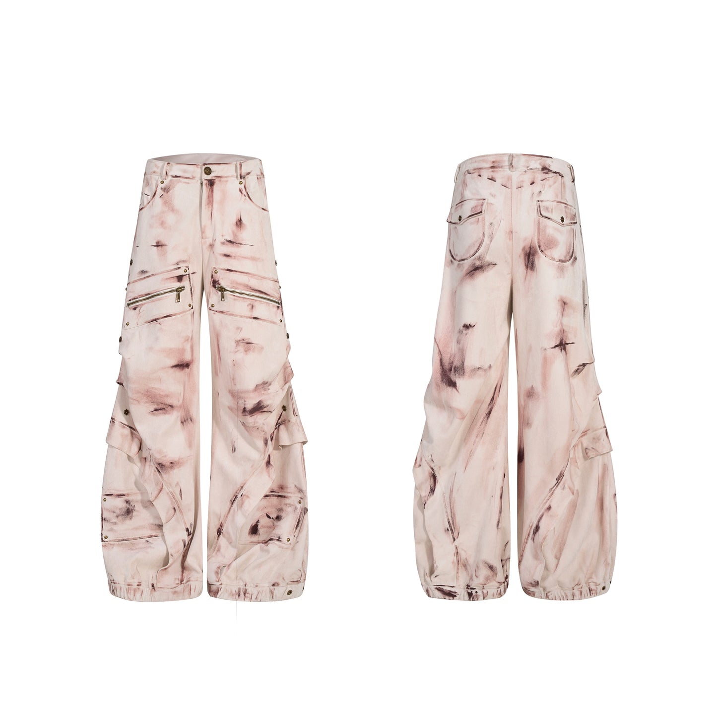 Suede Graffiti Deconstructed Design Hoodie/Pants