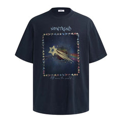 Apple Star Graphic Oversized Tee