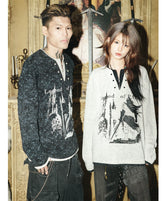 【26s Jan.】Knight-Inspired Henry Neck Layered Sweatshirt Tee
