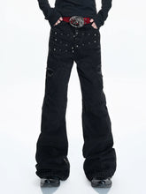 【26s Mar.】Studded Washed Curved Denim Pants