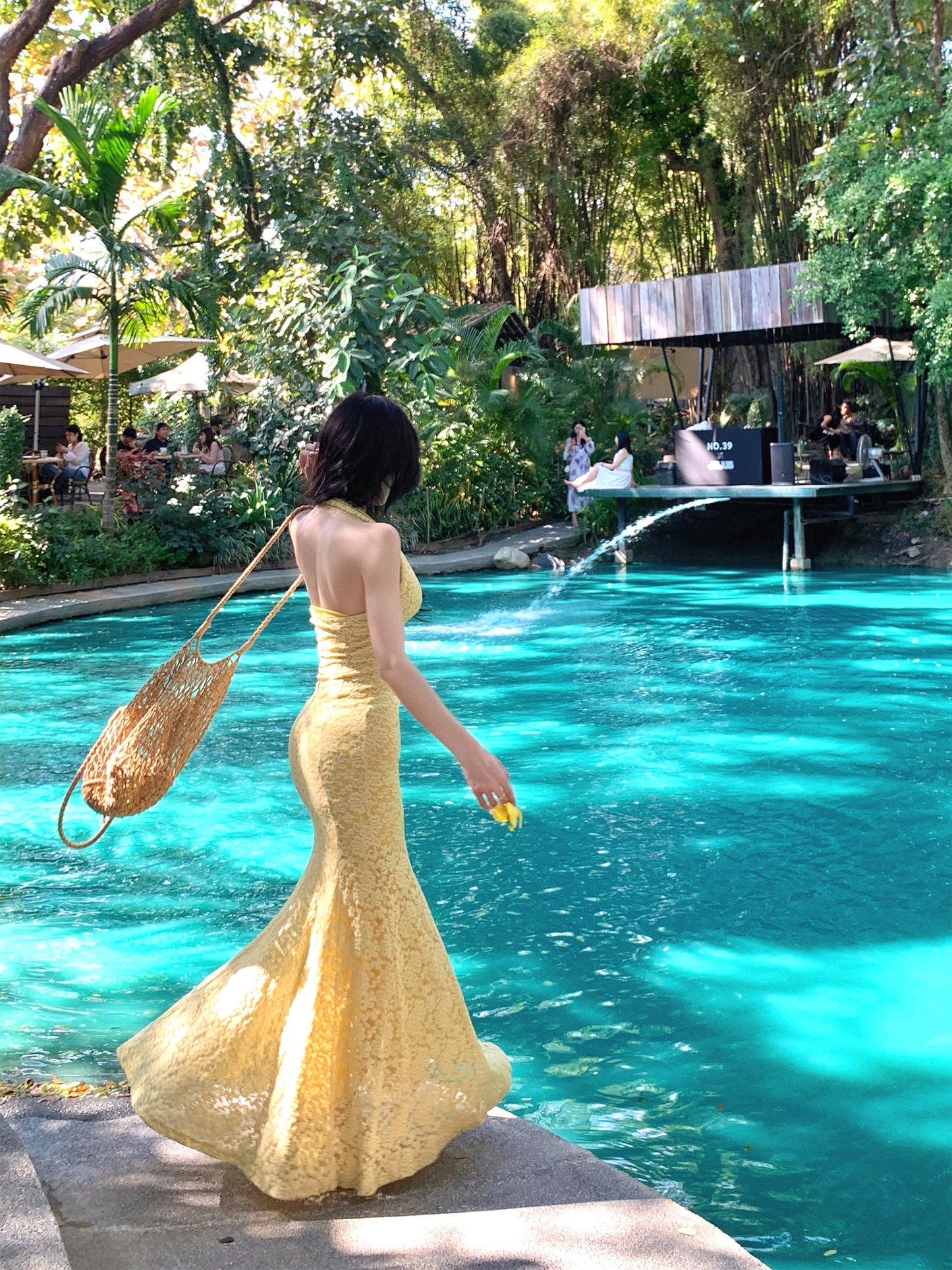 【25s Mar.】French V-Neck Backless Vacation Dress