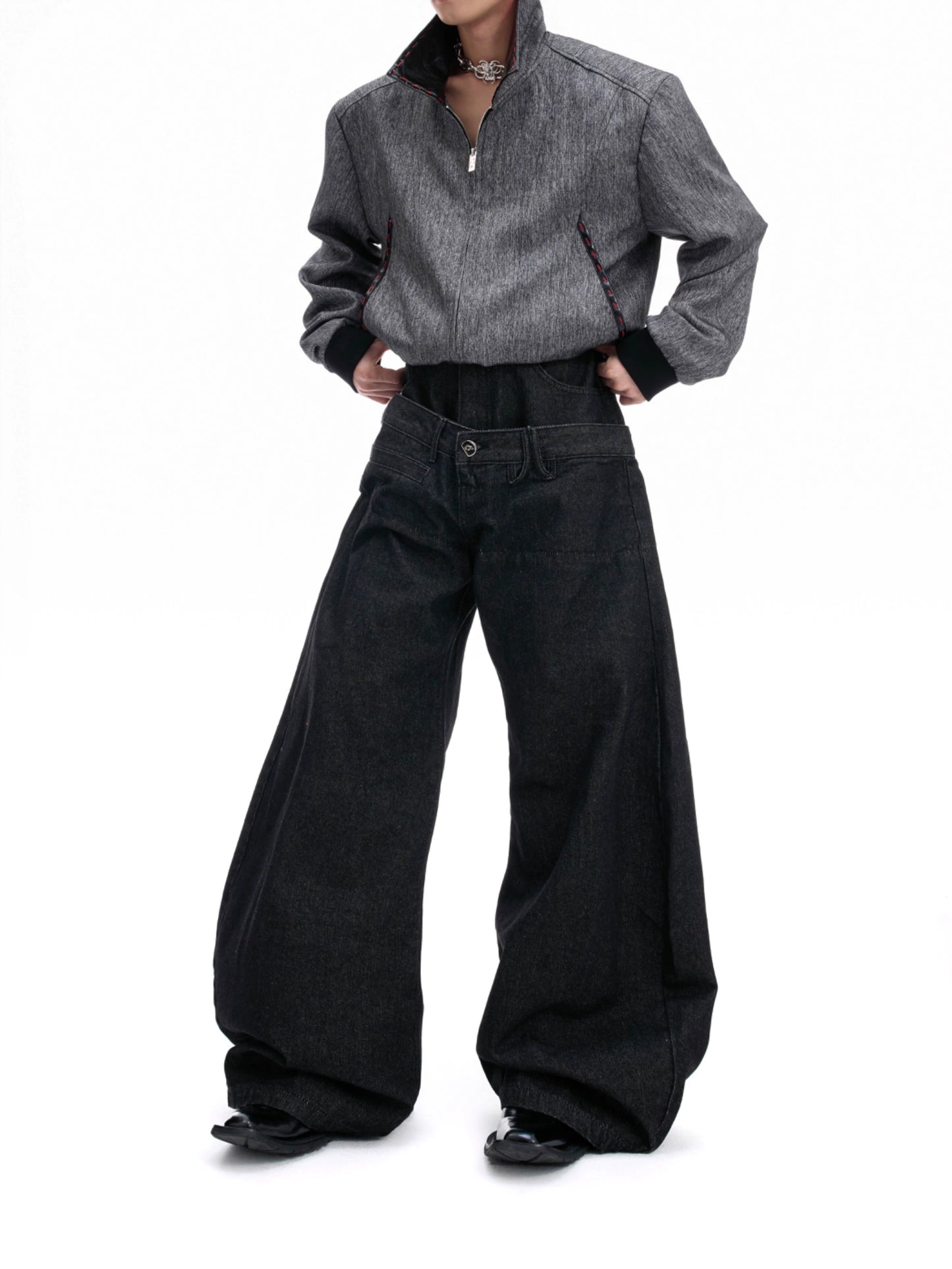 【25s Aug.】Heavyweight Double Waist Wide Leg Jeans