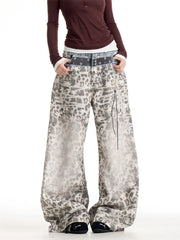 【26s Mar.】Vintage Leopard Wide-Leg Pants