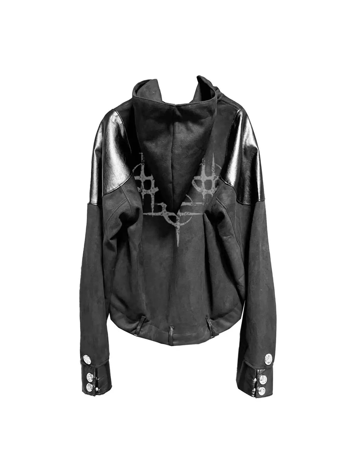 【25s Aug.】Patchwork Deconstructed Hooded Zip-Up Jacket