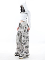 【26s Apr.】Ghost Rose Camo Cargo Pants