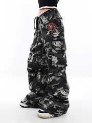 【26s Apr.】Ghost Rose Camo Cargo Pants