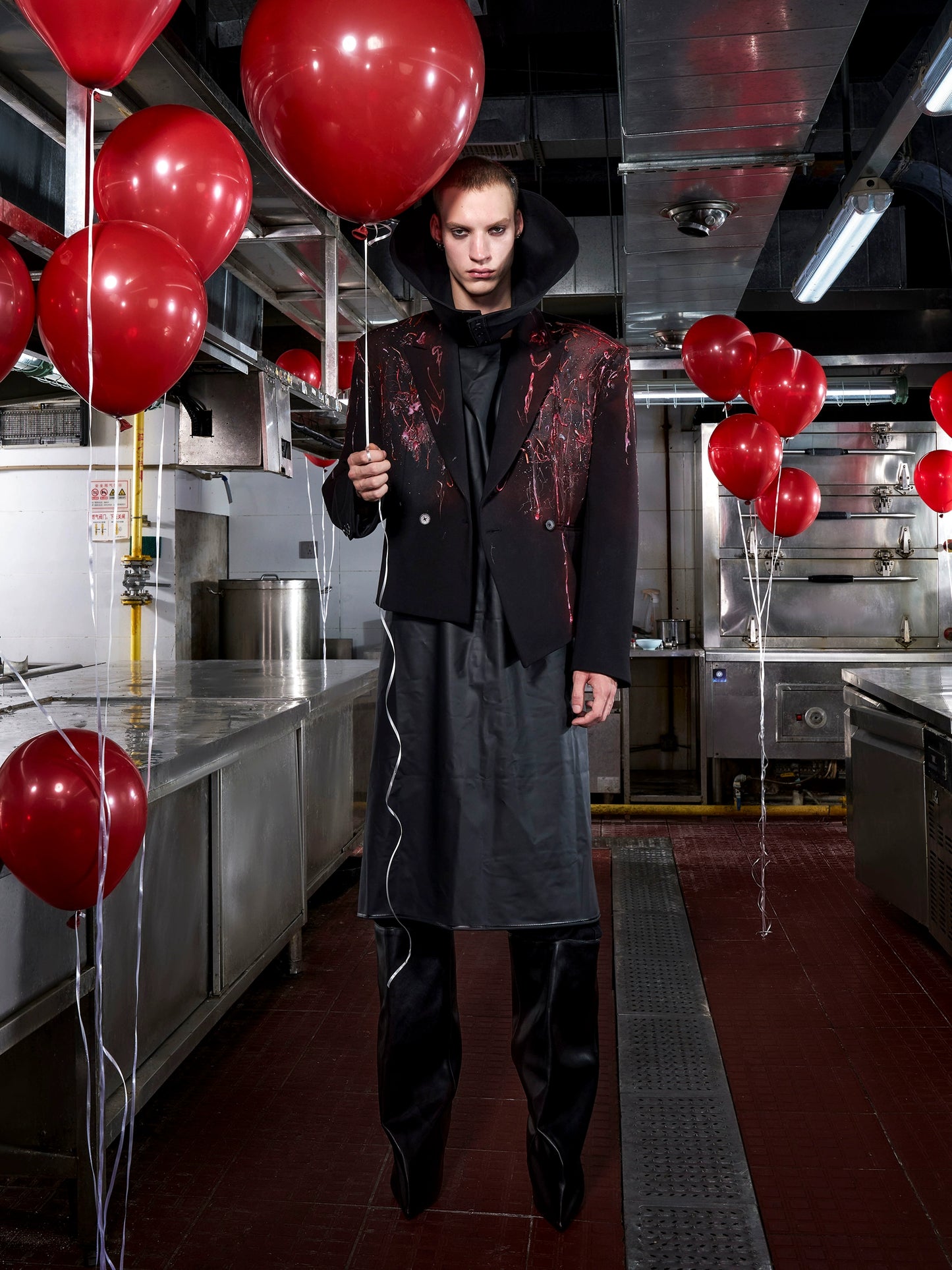 【25s Sep.】"Red Blood" Hand-waxed Suit Jacket