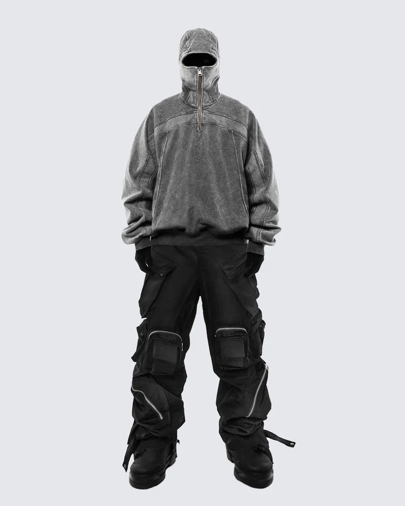 【25s Jul.】Masked Long Zip-up Hooded Jacket