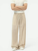 Lyocell Drawstring Wide-Leg Pants