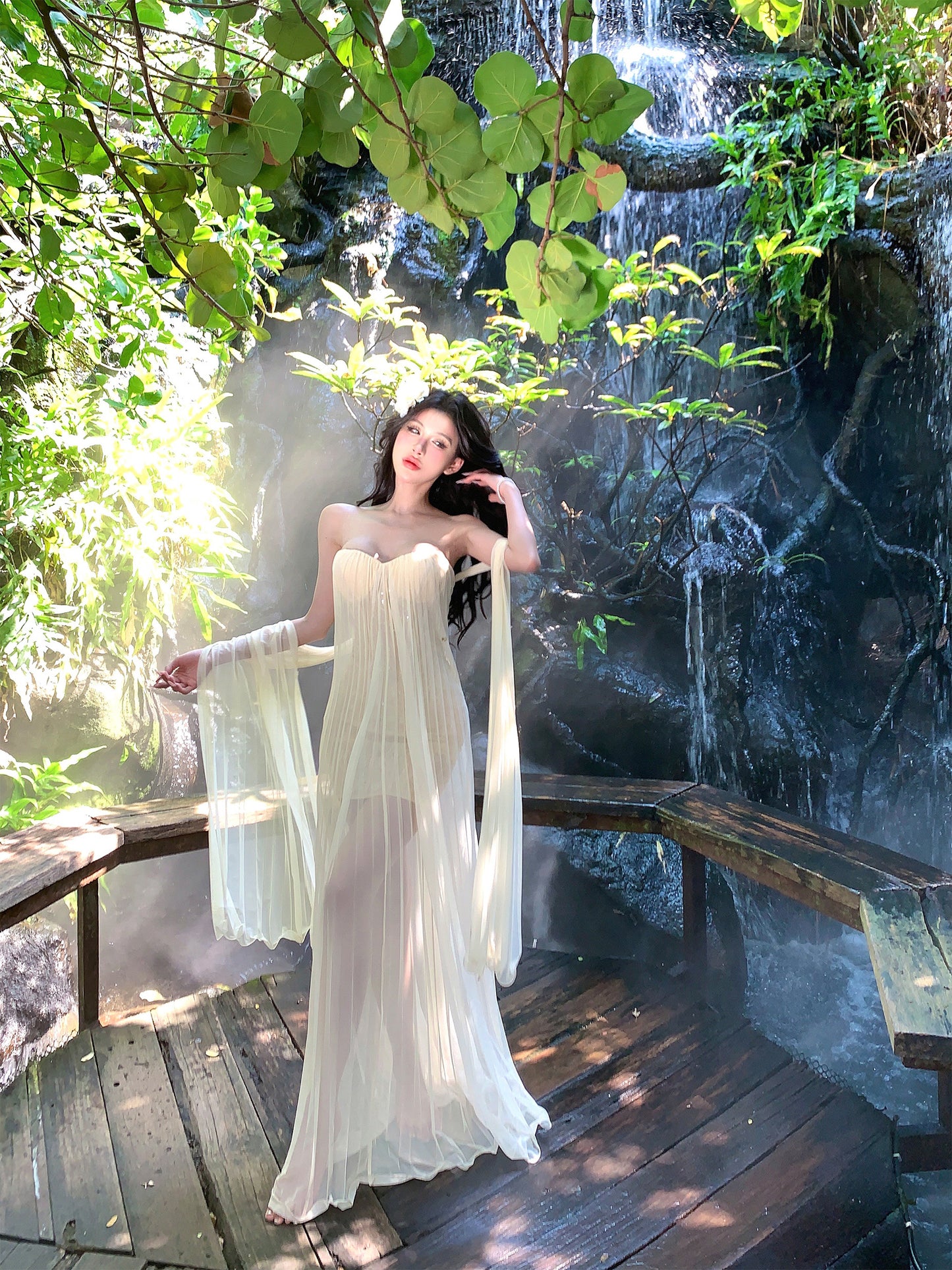 【25s Mar.】French Strapless Vacation Dress