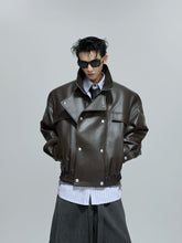 【25s Oct.】Luxurious Wild Lapel Leather Jacket