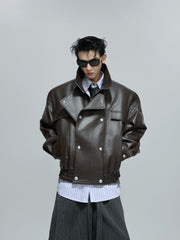 【25s Oct.】Luxurious Wild Lapel Leather Jacket
