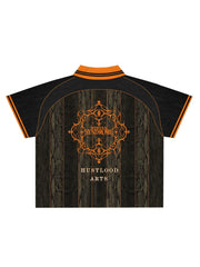 Snake Pattern Polo Jersey Tee