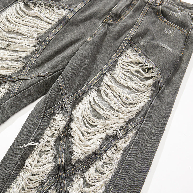 【25s Aug.】Grunge Distressed Wide-Leg Jeans
