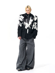 【25s Nov.】Cow-print Fur Blazer