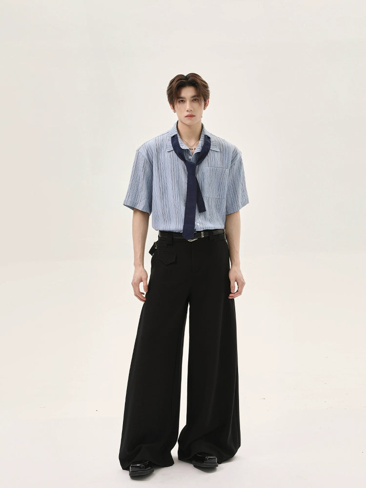 【25s Aug.】American Retro Vertical Striped Shirt