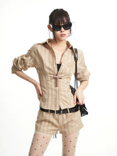 【25s Aug.】Old Money Vintage Lapel Shirt & Tailored Shorts Set