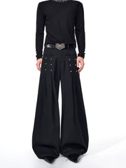 【25s Sep.】Drape Casual Beaded Trousers